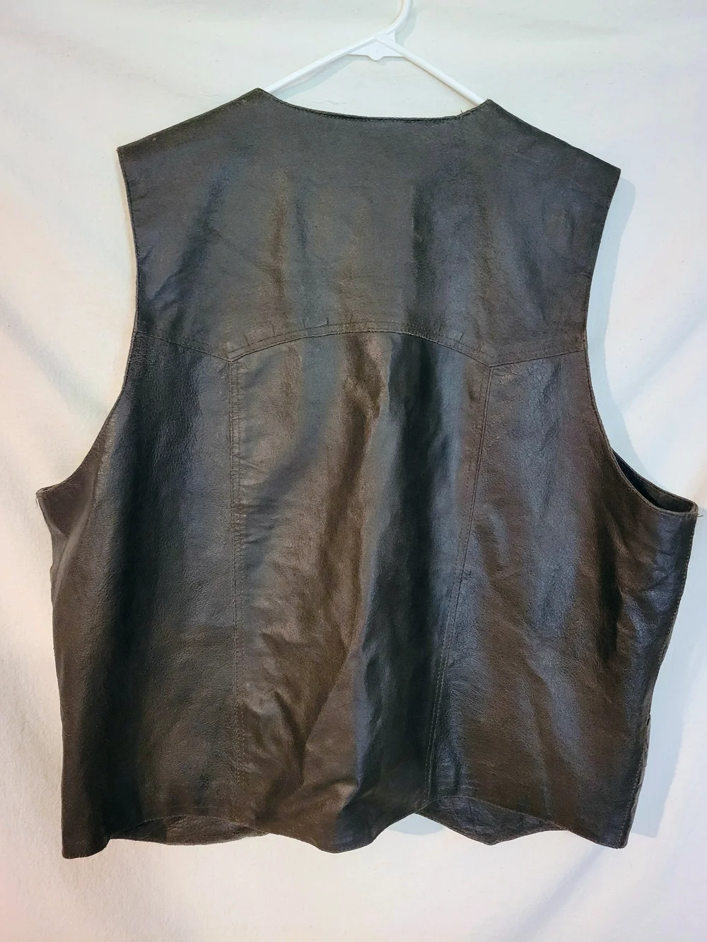 Cripple Creek Men's Brown Leather Button Vest 2XL